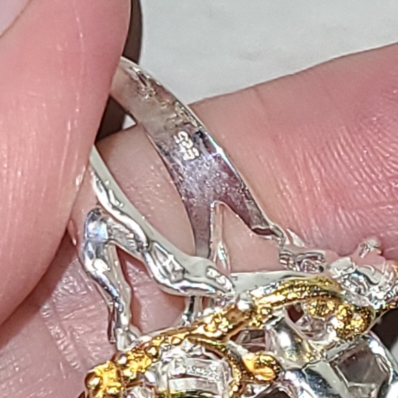 Genuine green amethyst sterling ring - Picture 13 of 13